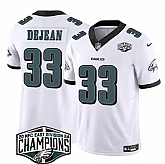 Men's Philadelphia Eagles #33 Cooper DeJean White 2024 New NFC East Champions F.U.S.E. Vapor Untouchable Limited Stitched Jersey,baseball caps,new era cap wholesale,wholesale hats