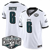 Men's Philadelphia Eagles #6 DeVonta Smith White 2024 NFC East Champions F.U.S.E. Vapor Untouchable Limited Stitched Jersey,baseball caps,new era cap wholesale,wholesale hats