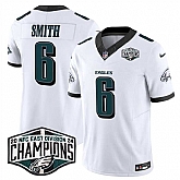 Men's Philadelphia Eagles #6 DeVonta Smith White 2024 New NFC East Champions F.U.S.E. Vapor Untouchable Limited Stitched Jersey,baseball caps,new era cap wholesale,wholesale hats