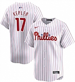 Men's Philadelphia Phillies #17 Max Kepler White 2024 Home Limited Stitched Jersey Dzhi,baseball caps,new era cap wholesale,wholesale hats