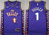 Men's Phoenix Suns #1 Devin Booker Purple 2024-25 City Edition Stitched Basketball Jersey,baseball caps,new era cap wholesale,wholesale hats