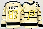 Men's Pittsburgh Penguins #87 Sidney Crosby Cream 2024-25 With C Patch Winter Classic Stitched Hockey Jersey,baseball caps,new era cap wholesale,wholesale hats