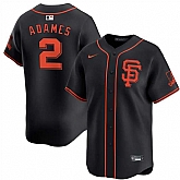 Men's San Francisco Giants #2 Willy Adames Black 2024 Black AlternateLimited Stitched Jersey Dzhi,baseball caps,new era cap wholesale,wholesale hats