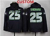 Men's Seattle Seahawks Custom Nike Navy Blue Hoodie,baseball caps,new era cap wholesale,wholesale hats