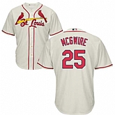 Men's St Louis Cardinals #25 Mark McGwire Cream Cool Base Stitched Jersey Dzhi,baseball caps,new era cap wholesale,wholesale hats