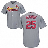 Men's St Louis Cardinals #25 Mark McGwire Grey Cool Base Stitched Jersey Dzhi,baseball caps,new era cap wholesale,wholesale hats