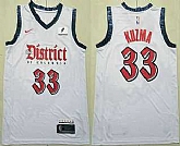 Men's Washington Wizards #33 Kyle Kuzma White 2024 City Edition Swingman Sponsor Stitched Jersey,baseball caps,new era cap wholesale,wholesale hats