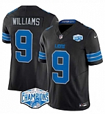 Men's Detroit Lions #9 Jameson Williams Black 2024 NFC North Champions F.U.S.E. Vapor Limited Stitched Jersey,baseball caps,new era cap wholesale,wholesale hats