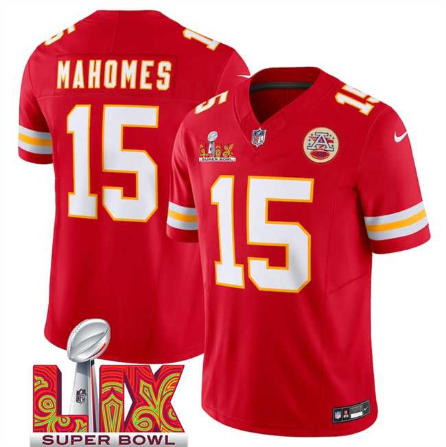 Men & Women & Youth Kansas City Chiefs #15 Patrick Mahomes Red 2025 Super Bowl LIX Patch F.U.S.E. Vapor Limited Stitched Jersey,We sell and wholesale Men & Women & Youth Kansas City Chiefs #15 Patrick Mahomes Red 2025 Super Bowl LIX Patch F.U.S.E. Vapor Limited Stitched Jersey on line form chian!