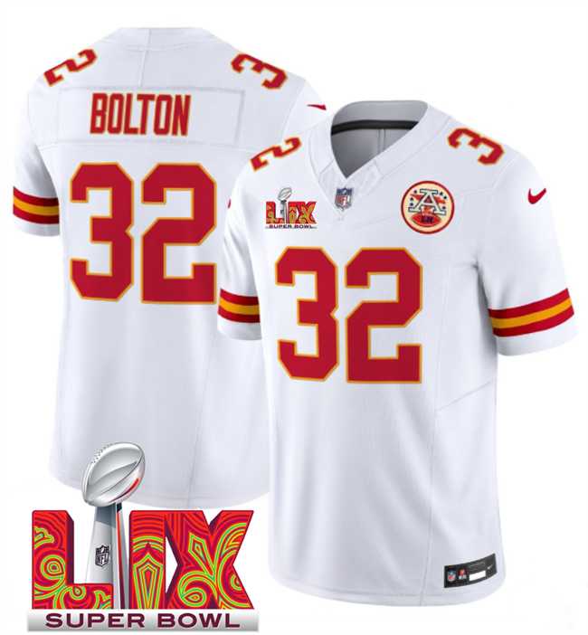 Men & Women & Youth Kansas City Chiefs #32 Nick Bolton White 2025 Super Bowl LIX Patch F.U.S.E. Vapor Limited Stitched Jersey,We sell and wholesale Men & Women & Youth Kansas City Chiefs #32 Nick Bolton White 2025 Super Bowl LIX Patch F.U.S.E. Vapor Limited Stitched Jersey on line form chian!
