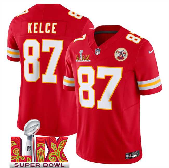 Men & Women & Youth Kansas City Chiefs #87 Travis Kelce Red 2025 Super Bowl LIX Patch F.U.S.E. Vapor Limited Stitched Jersey,We sell and wholesale Men & Women & Youth Kansas City Chiefs #87 Travis Kelce Red 2025 Super Bowl LIX Patch F.U.S.E. Vapor Limited Stitched Jersey on line form chian!