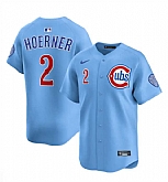 Men's Chicago Cubs #2 Nico Hoerner Blue 2024-25 2nd Alternate Limited Stitched Jersey Dzhi,baseball caps,new era cap wholesale,wholesale hats