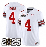 Men's Ohio State Buckeyes #4 Jeremiah Smith White 2025 CFP Final Patch F.U.S.E. Vapor Limited Stitched Jersey Dzhi,baseball caps,new era cap wholesale,wholesale hats