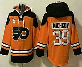 Men's Philadelphia Flyers #39 Matvei Michkov Orange Ageless Must Have Lace Up Pullover Hoodie