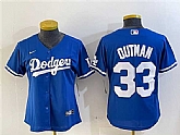 Women's Los Angeles Dodgers #33 James Outman Royal Cool Base Stitched Jersey,baseball caps,new era cap wholesale,wholesale hats