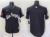 Men's Los Angeles Dodgers Blank Black Mexico 2025 LA Gothic Style With Fernando Patch Vapor Premier Limited Stitched Jersey,baseball caps,new era cap wholesale,wholesale hats