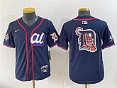 Youth American League Detroit Tigers Team Big Logo Navy 2025 All-Star Edition Limited Stitched Baseball Jersey,baseball caps,new era cap wholesale,wholesale hats