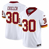 Men & Women & Youth Washington Commanders #30 Austin Ekeler White 2025 F.U.S.E. Throwback Vapor Limited Stitched Jersey